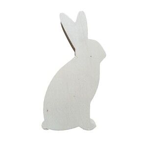 Joann Rabbit Unfinished Wood Cut Out Bunny Shape Outline Easter Decor 8"